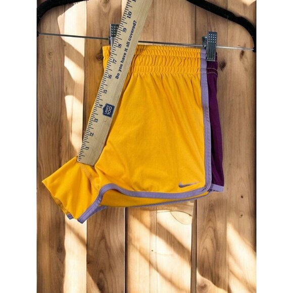 Nike Womens 3.5 Inch Fly Knit Training Shorts Orange Purple 613595 807 size S - Picture 12 of 13